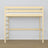 Lit mezzanine pin incolore en bois – vue du dessus na chambre