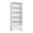 Bookcase 1S 80 white made of wood – side view, depth and profile
