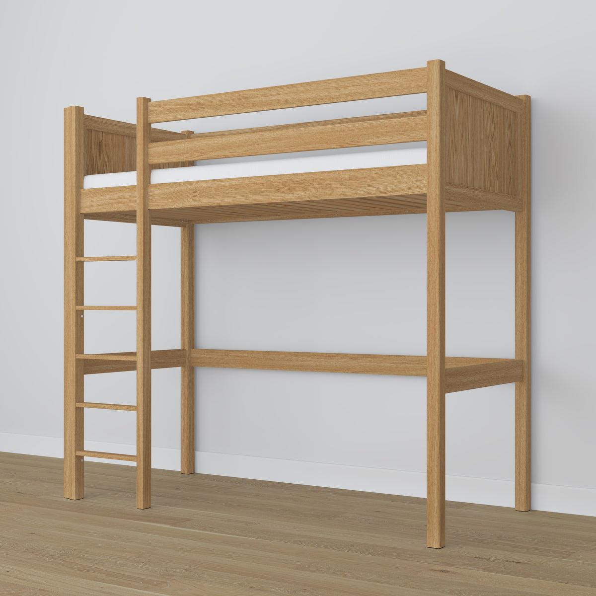 Hoogslaper naturel eiken in kinderkamer – scandi inrichting, eiken