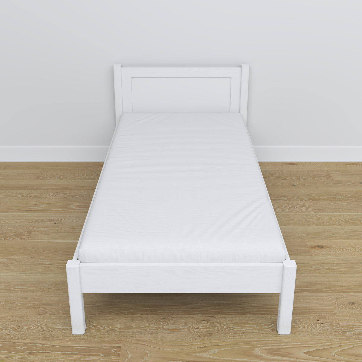 White Wooden Bed – Dimensions and Diagram, Nizio Home