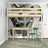 Lit mezzanine pin incolore – échelle i barrière en bois, Nizio Home