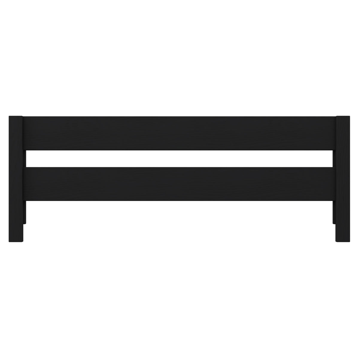 Barrière de protection noir – en bois, vue frontale, Nizio Home