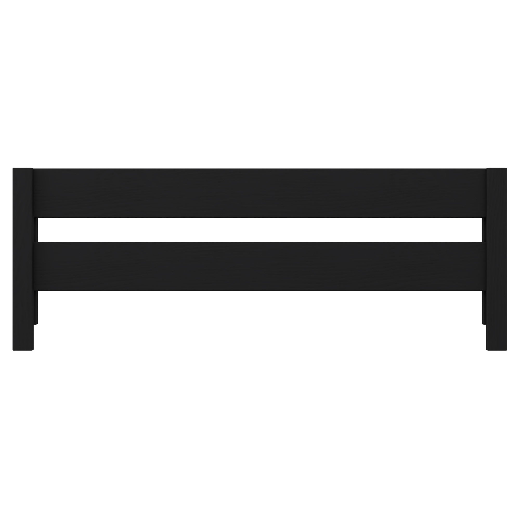 Barrière de protection noir – en bois, vue frontale, Nizio Home