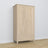Oak wardrobe 2D1S Scandi oak bleached