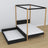 Houten hemelbed zwart-eiken – decoratief frame, kinderkamer