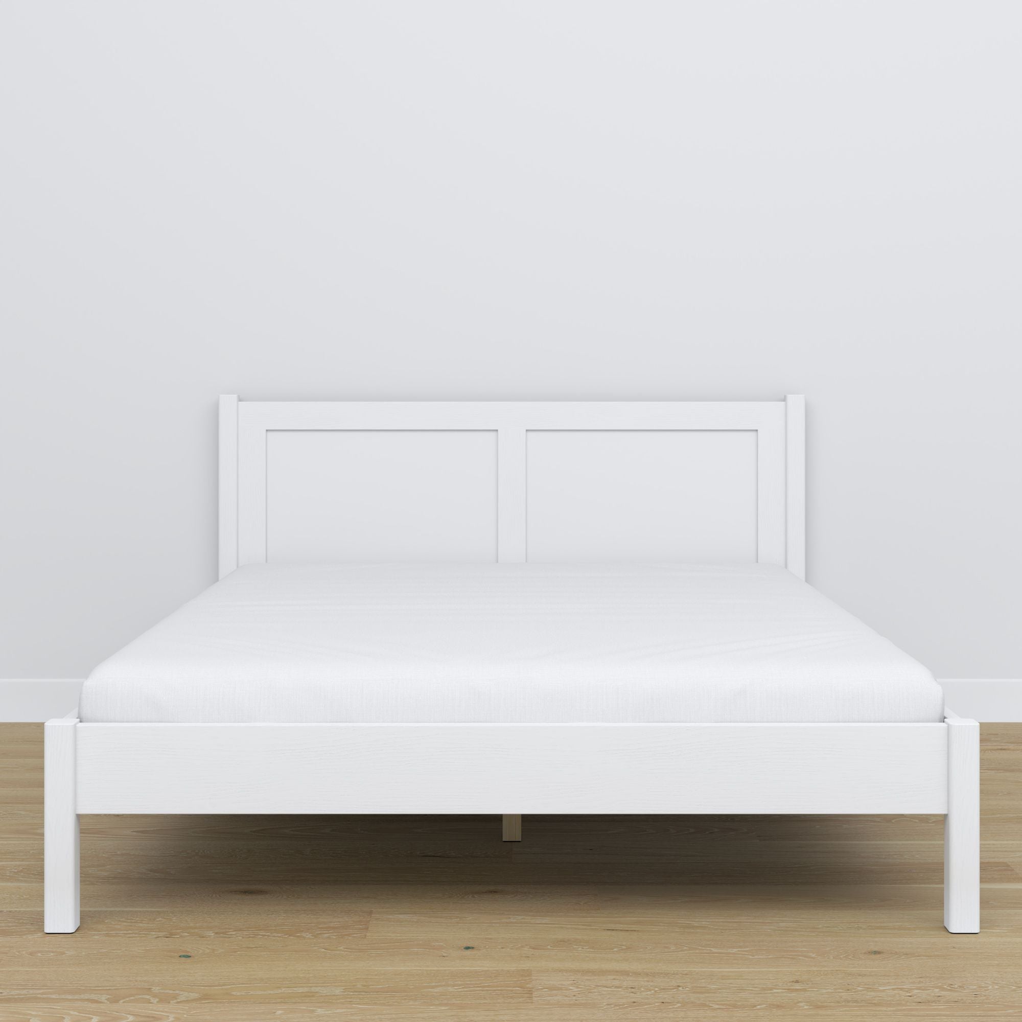 Tweepersoonsbed wit – lattenbodem met latten houten, Nizio Home