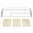 Wooden low bed N02 black / oak