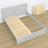 Tweepersoonsbed grijs van hout – afmetingen en schema, Nizio Home
