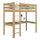 Lit mezzanine avec bureau en chêne chêne naturel – chambre d'enfant, scandinave Nizio