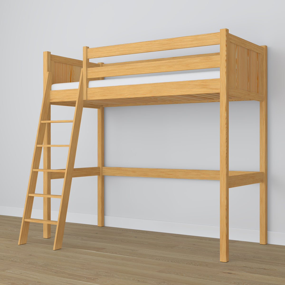 Hoogslaper naturel grenen in kinderkamer – scandi inrichting, houten
