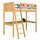 Lit mezzanine avec bureau en bois pin naturel – chambre d'enfant, scandinave Nizio