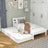 White Bed with Drawer for Additional Mattress – Wooden, for Children, Nizio