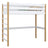 Lit mezzanine blanc-chêne – échelle i barrière en bois, Nizio Home
