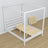 Bed met hemelbed wit van hout – zijaanzicht, scandi stijl