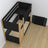 Lit superposé avec tiroir noir-chêne en bois – design scandinave, Nizio