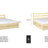 Lit double en bois pin incolore – détails des assemblages i szuflady, Nizio