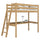 Lit mezzanine avec bureau en chêne chêne naturel – chambre d'enfant, scandinave Nizio