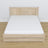 Tweepersoonsbed met lade eiken gewit eiken – schuine weergave, scandinavische slaapkamer