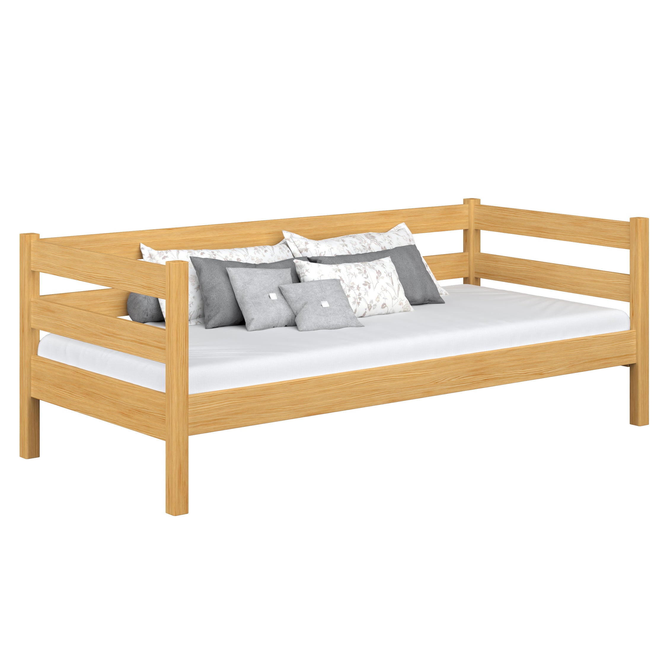 Slaapbank houten naturel grenen – kinderkamer, Scandinavische stijl Nizio