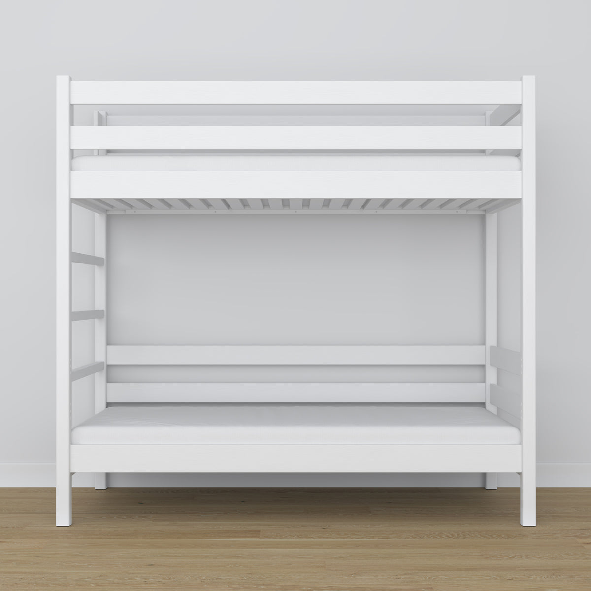 Stapelbed wit van hout – zijaanzicht, Nizio Home