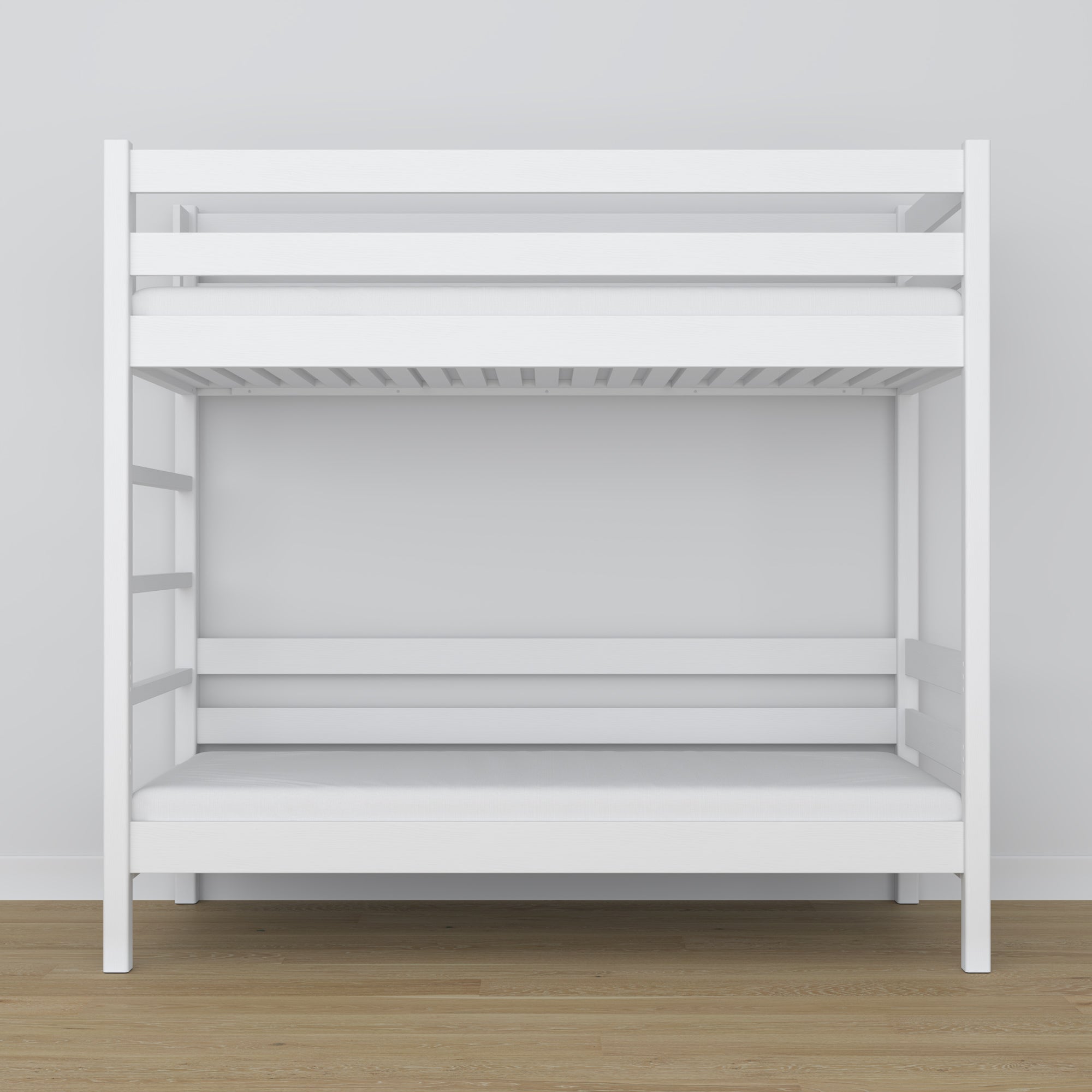 Stapelbed wit van hout – zijaanzicht, Nizio Home
