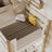 Stapelbed houten wit-eiken – details van verbindingen en ladder, kinderkamer