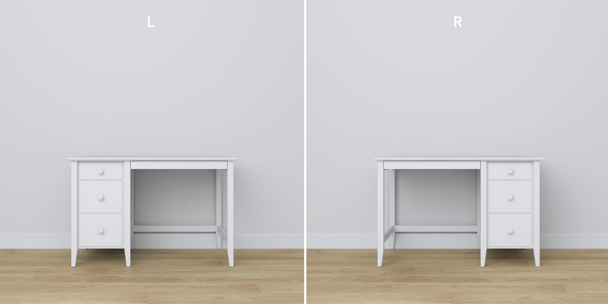 Desk 3S wooden white – joint details, high quality by Nizio