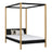 Houten hemelbed zwart-eiken – kinderkamer, Scandinavische stijl Nizio