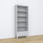 Kast 1S 80 grijs – houten, volledige hoogte, vooraanzicht, Nizio