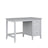 Desk 3S grey – tabletop and drawers, close-up of wooden finish, Nizio