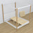 Bed met hemelbed wit-eiken van hout – schuin aanzicht, slaapkamer
