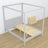 Hemelbed grijs van hout – zijaanzicht, scandinavische stijl