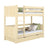 Houten stapelbed met lade transparant grenen – kinderkamer, massief hout, scandi