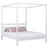 Houten tweepersoonsbed met hemelbed N01 wit – algemeen aanzicht, massief grenenhout