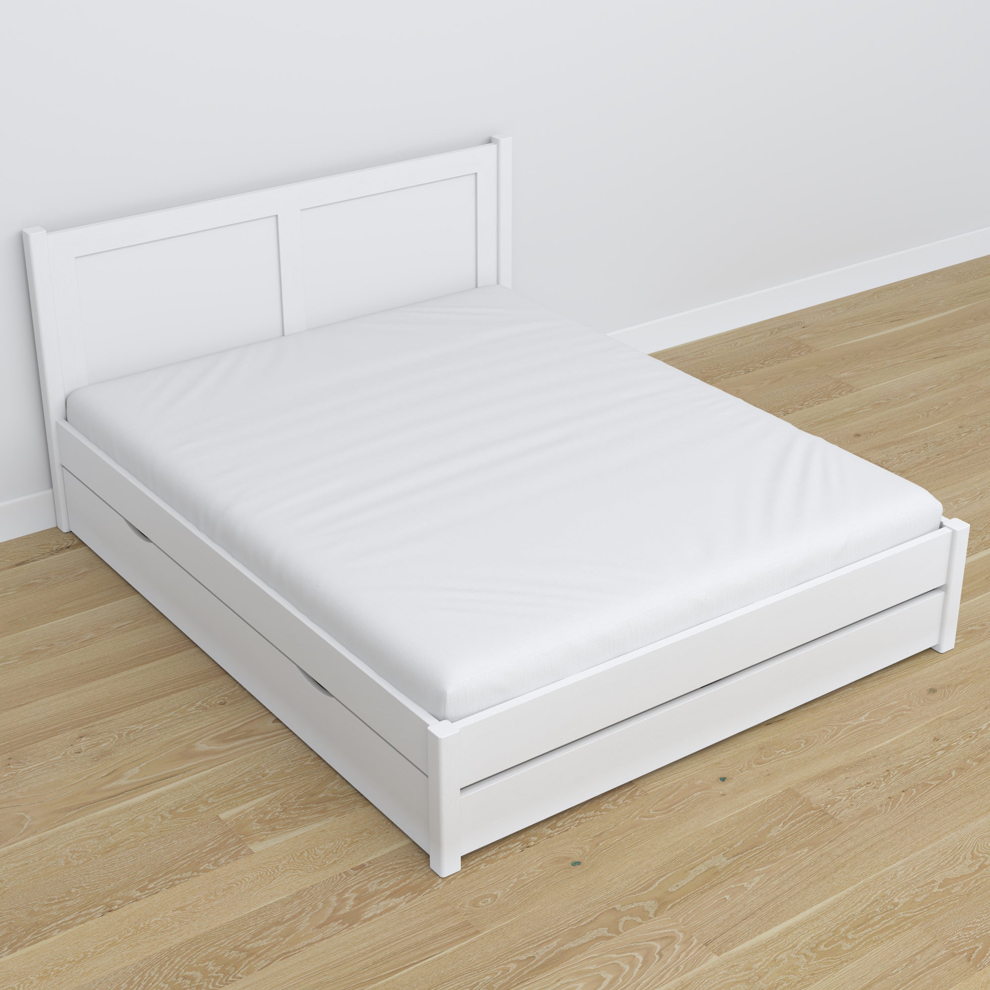 Tweepersoonsbed met lade houten wit – capaciteit en functionaliteit