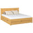 Tweepersoonsbed met lade houten naturel grenen – slaapkamer, opbergruimte, scandi stijl