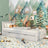 Lit gris z tiroir na dodatkowy matelas – en bois, pour enfants Nizio