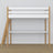 Hoogslaper wit-eiken met bureau – studeren onder de slaapplaats, houten