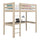 Lit mezzanine avec bureau en chêne chêne blanchi – chambre d'enfant, scandinave Nizio