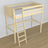 Loft bed clear pine wooden – top view of the sleeping area