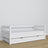 Slaapbank wit – houten details, hoge kwaliteit Nizio