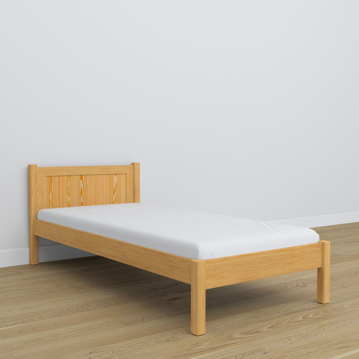 Lit pin naturel en bois – dimensions et schéma, Nizio Home