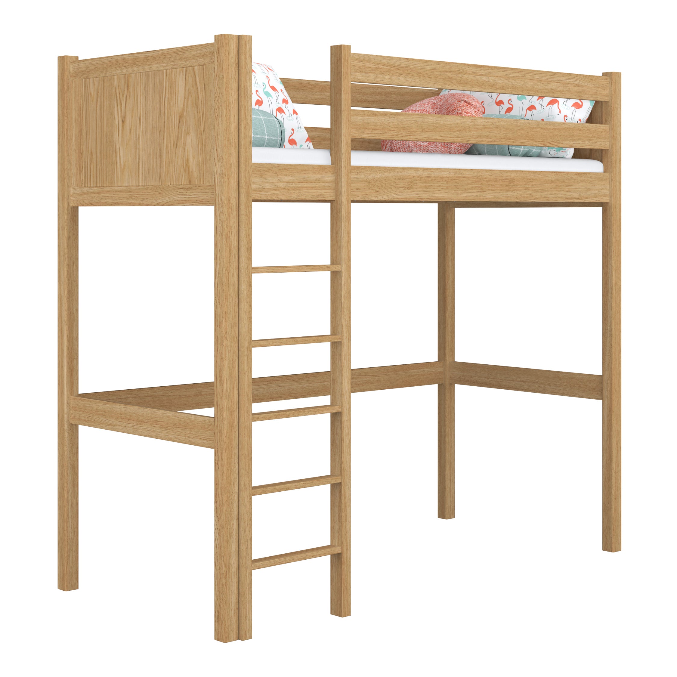 Hoogslaper eikenhout naturel eiken – kinderkamer, massief hout, scandi stijl