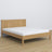 Tweepersoons bed naturel eiken – hoofdeinde eiken, close-up op houtskwaliteit