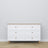 Chest of drawers 6S white with oak wood – side view, depth and profile