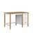 Desk with 3 drawers wooden white with oak – office and youth room, scandi