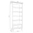 Bookcase 1S pine clear pine – angled view, scandi
