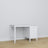 Desk 3S white – tabletop and drawers, close-up of wooden finish, Nizio