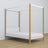 Bed wit-eiken met hemel – decoratieve bedrand houten, veilig voor kinderen