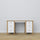 Wooden desk 6S Scandi white / natural oak